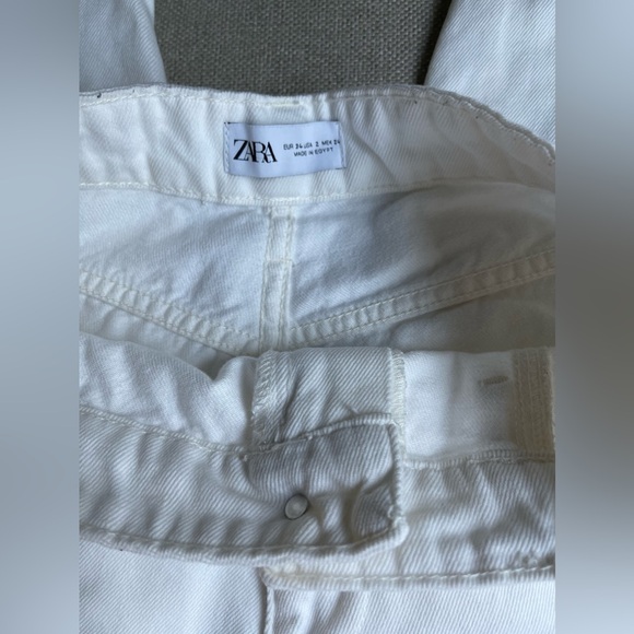 Zara Cargo Pants In White Size 2 - Picture 8 of 10